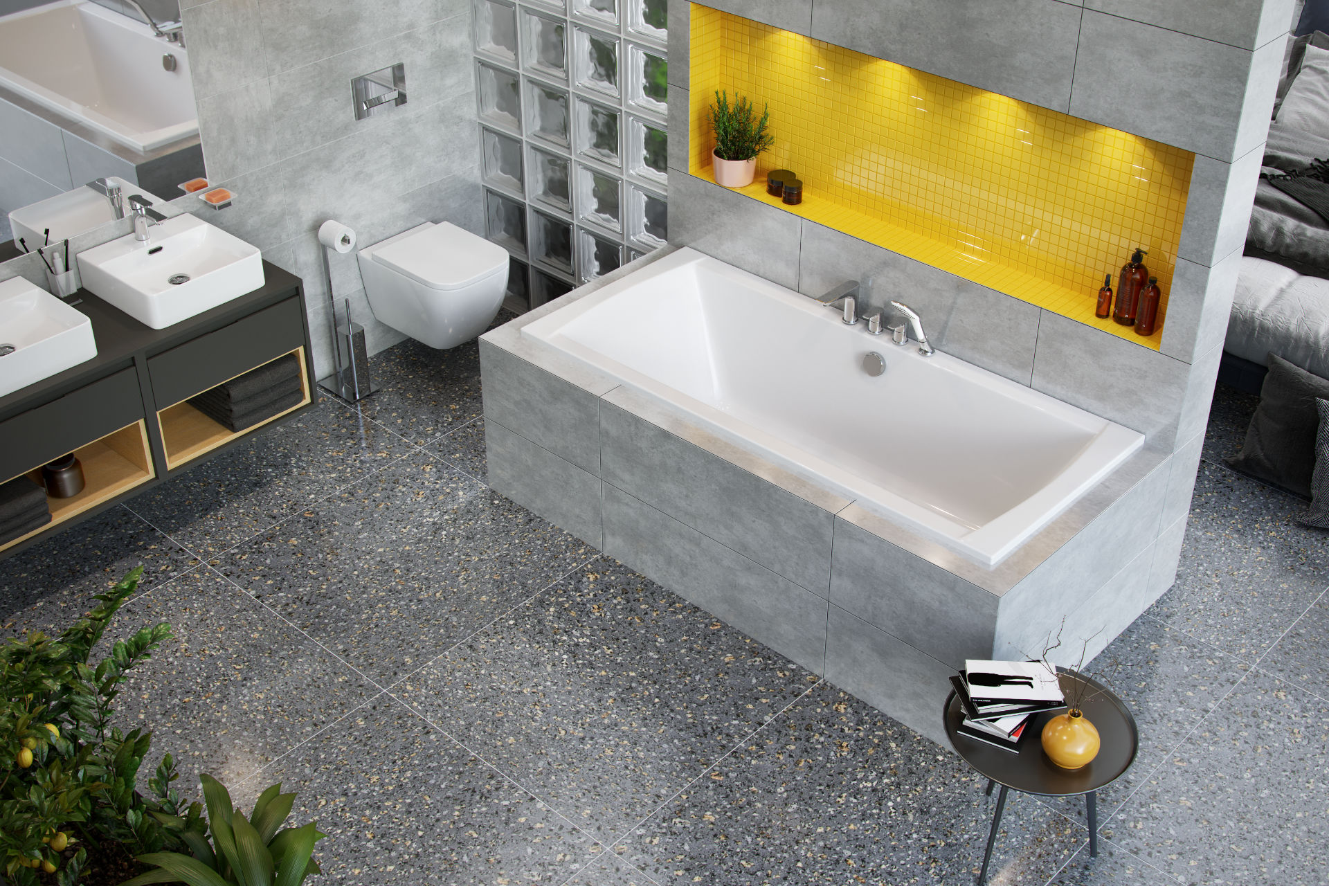 Aquaria Lux wanna prostokątna 180x80 bateria nawannowa