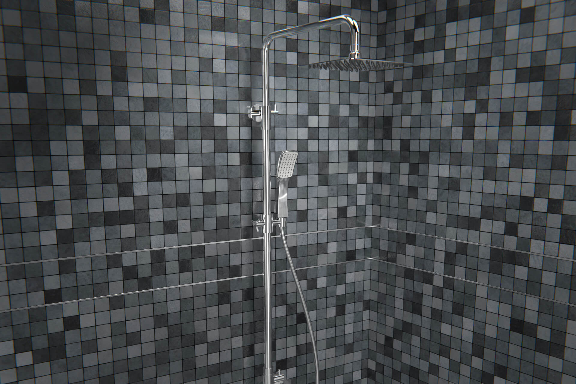 Profil QT fugowy kwadratowy 5 mm długość 200 cm, mosiężny, chrom