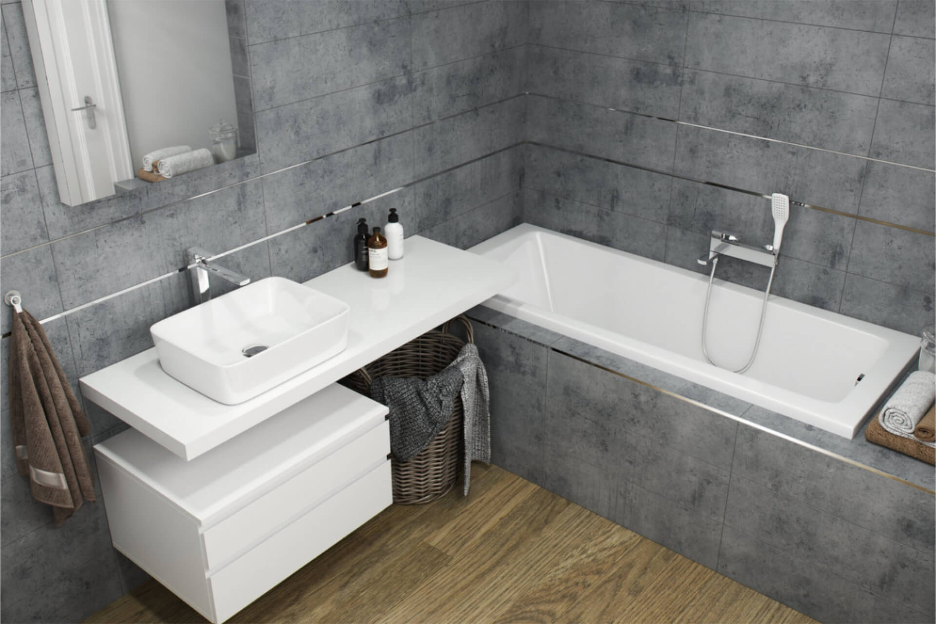 Profil QT fugowy kwadratowy 5 mm długość 200 cm, mosiężny, chrom