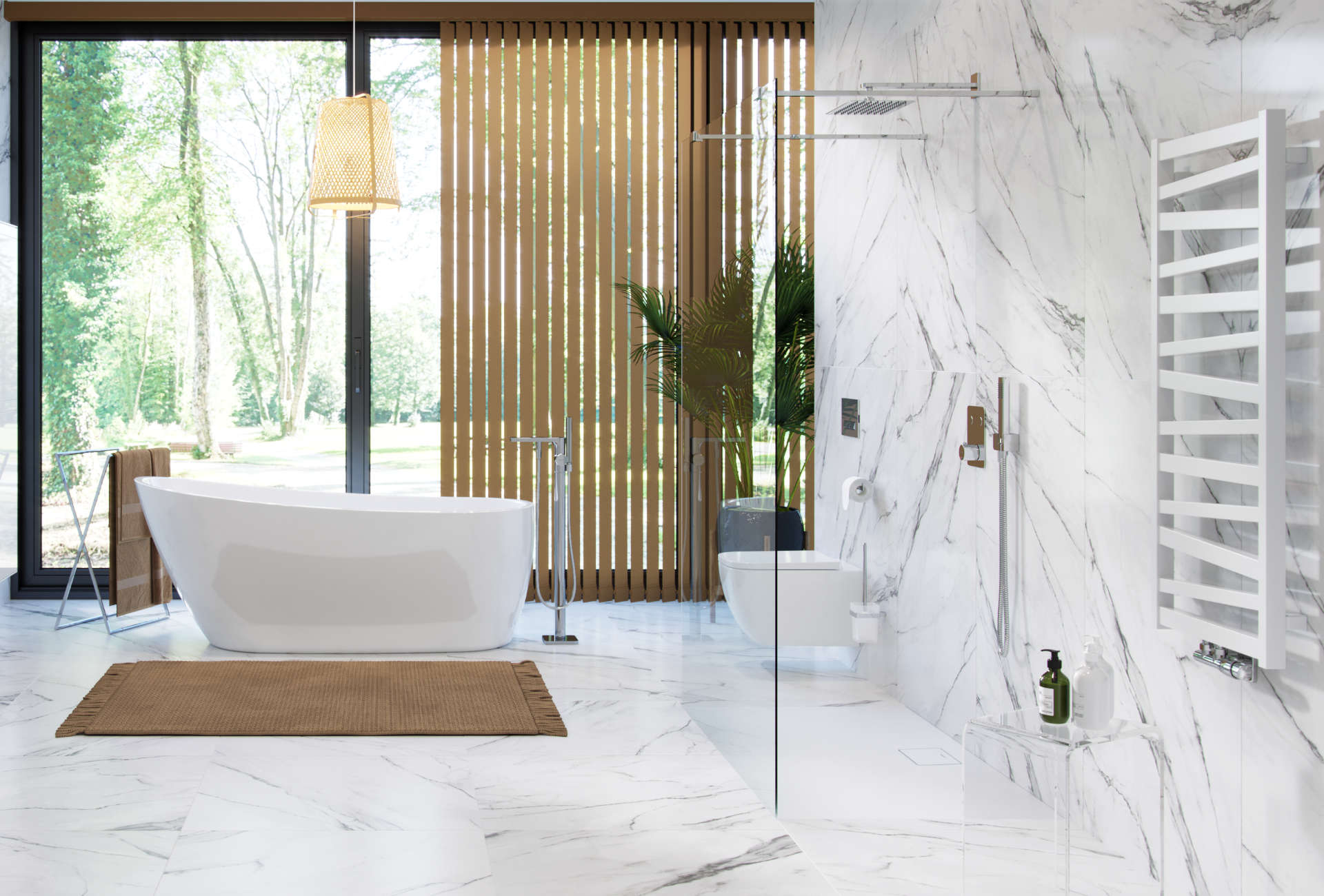 Vidoq walk-in ścianka prysznicowa prosta 120x200 cm, powłoka Clean Control, chrom