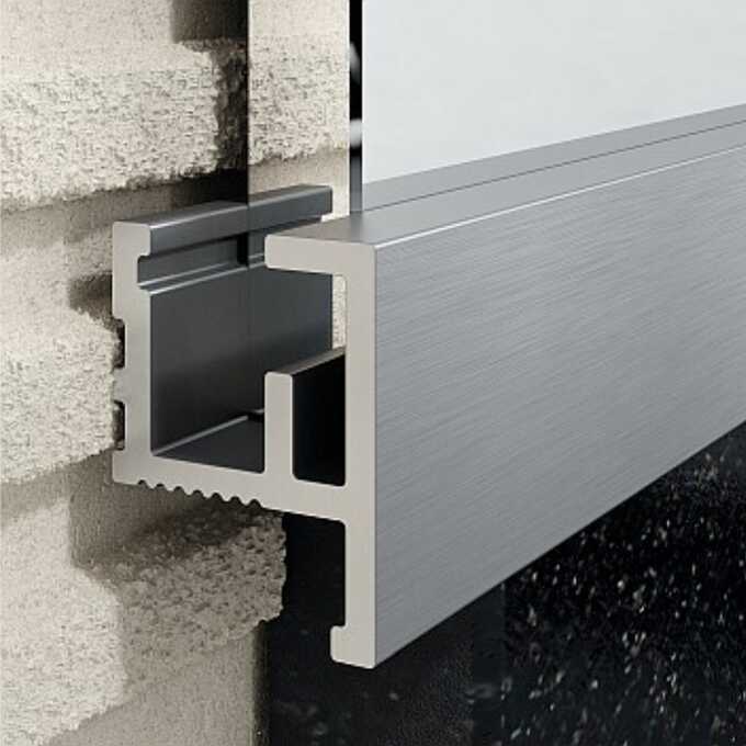 Profil LQ do luster, 9,5 / 12 mm długość 265 cm, aluminiowy, anodowany srebrny szczotkowany