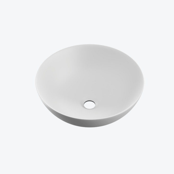 Luqa umywalka nablatowa 40 cm okrągła, biały mat