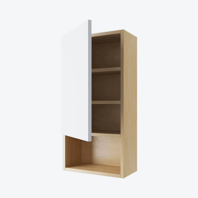 Tuto szafka wisząca z frontem Excellent biała lewa otwarta