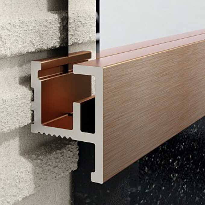 Profil LQ do luster, 9,5 / 12 mm długość 265 cm, aluminiowy, anodowany inox szczotkowany