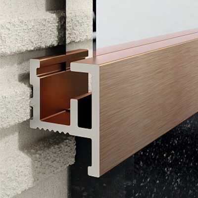 Profil LQ do luster, 9,5 / 12 mm długość 265 cm, aluminiowy, anodowany inox szczotkowany