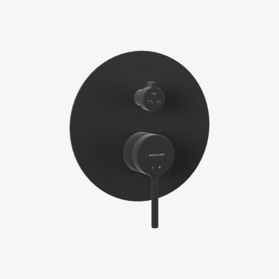 PI bateria prysznicowo-wannowa podtynkowa 3 funkcyjna, czarny mat