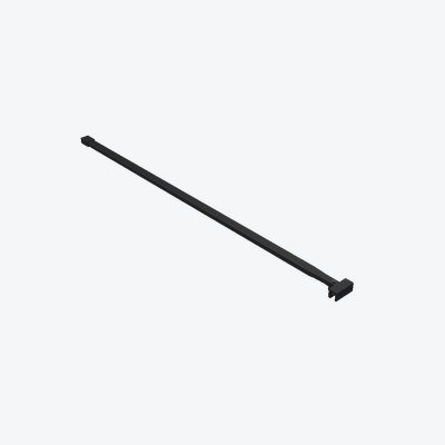 Vidoq wspornik kabiny walk-in 120 cm do docięcia, czarny mat