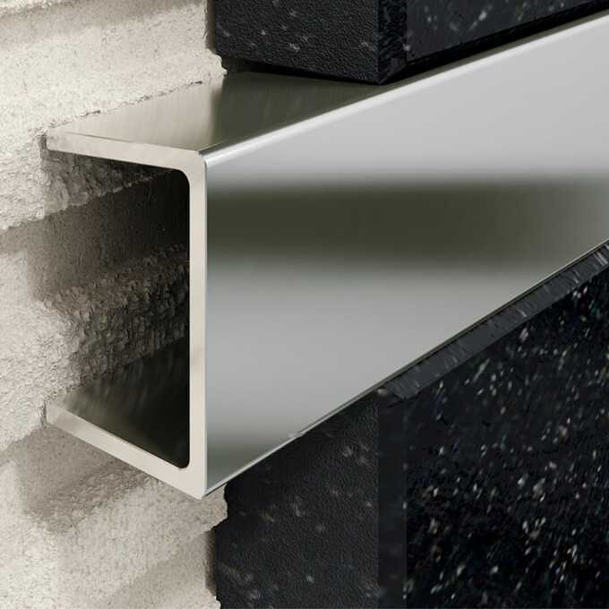 Profil U Listello 12 mm, długość 250 cm stal nierdzewna, superpoler