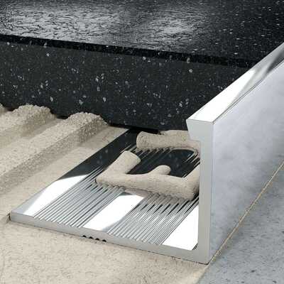 Profil L licowy prosty 8 mm długość 250 cm elektropoler srebrny szczotkowany