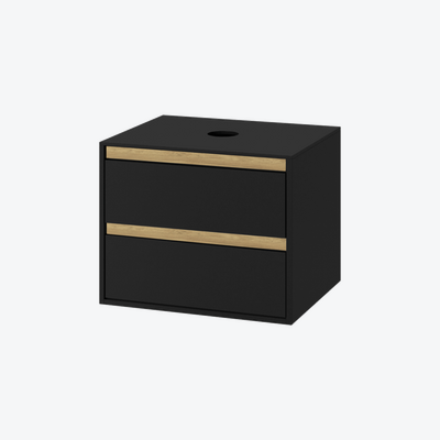 Tuto szafka wisząca pod umyalkę nablatową z szafkami Excellent czarna