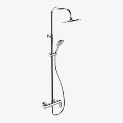 Clever 2.0 zestaw prysznicowy ścienny z deszczownicą 25 cm, chrom