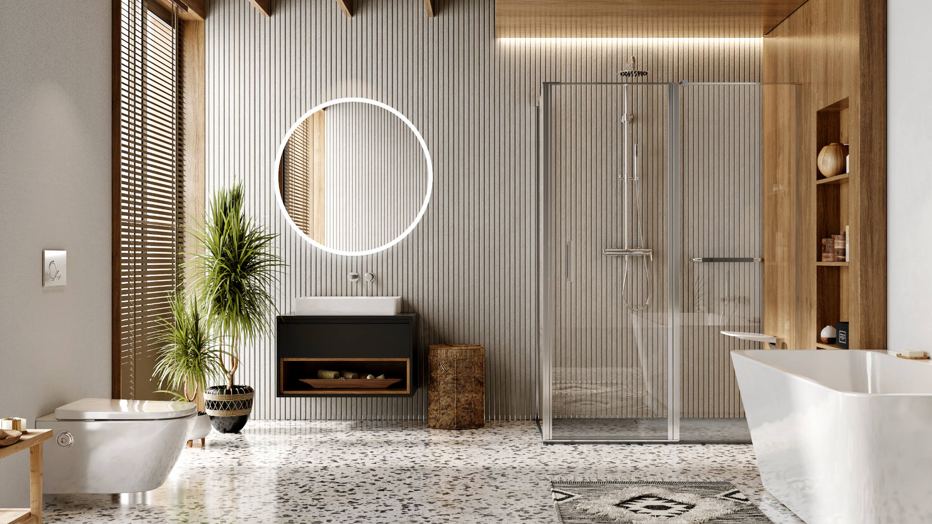 Lumiro Lustro LED 60cm Okrągłe MataGrzewcza
