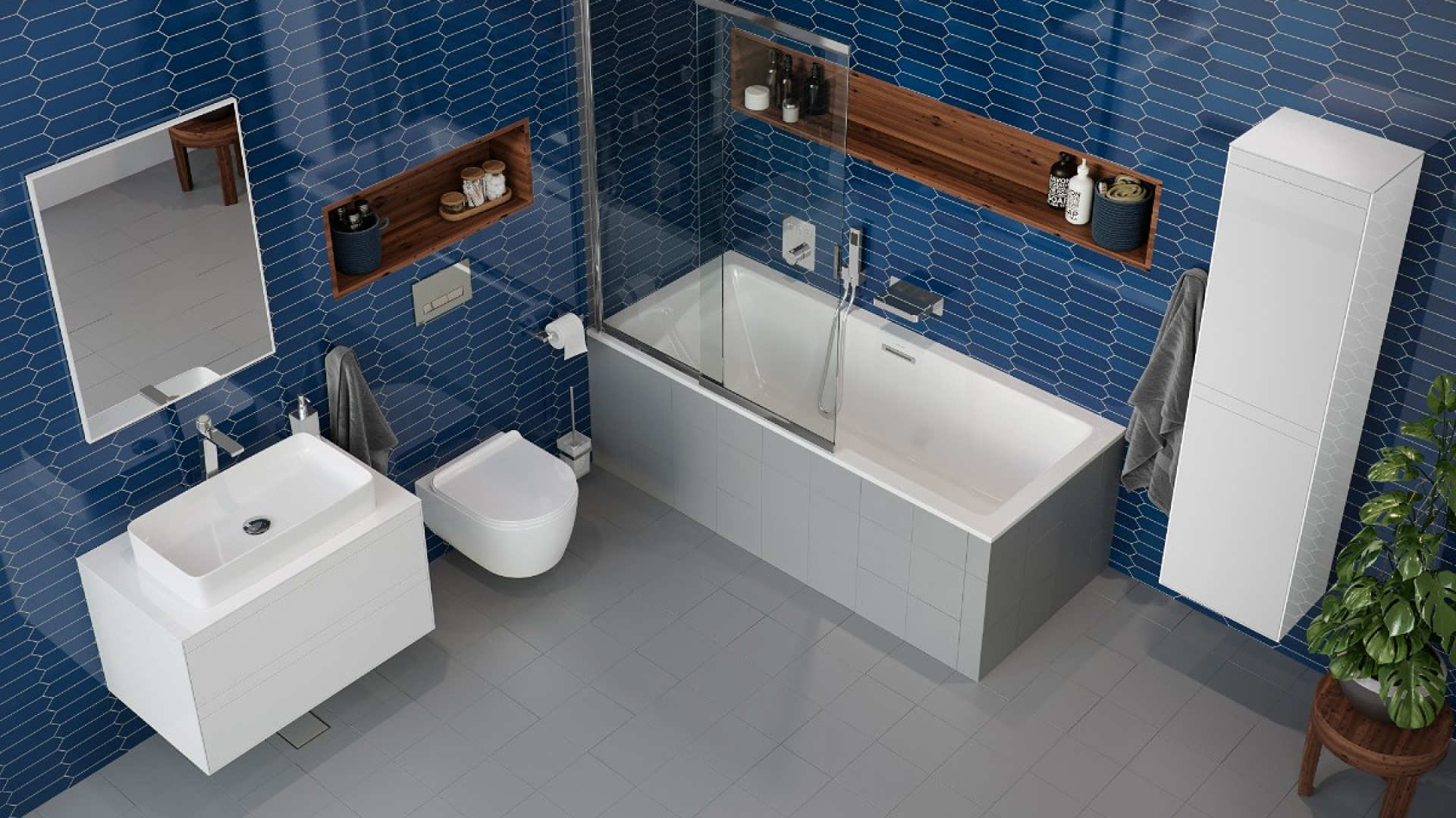 Heaven wanna prostokątna 160x75 cm z zestawem odpływowo-przelewowym Flow, biały połysk