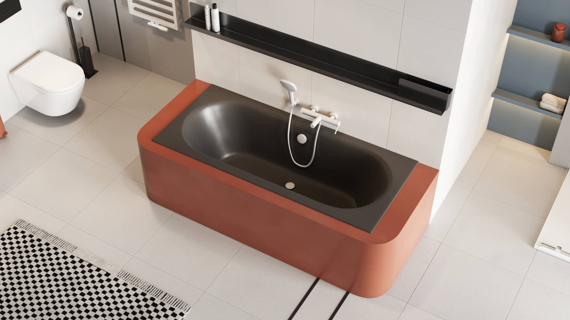 Moli syfon wannowy czyszczony od góry rozmiar do każdej wanny, biały połysk