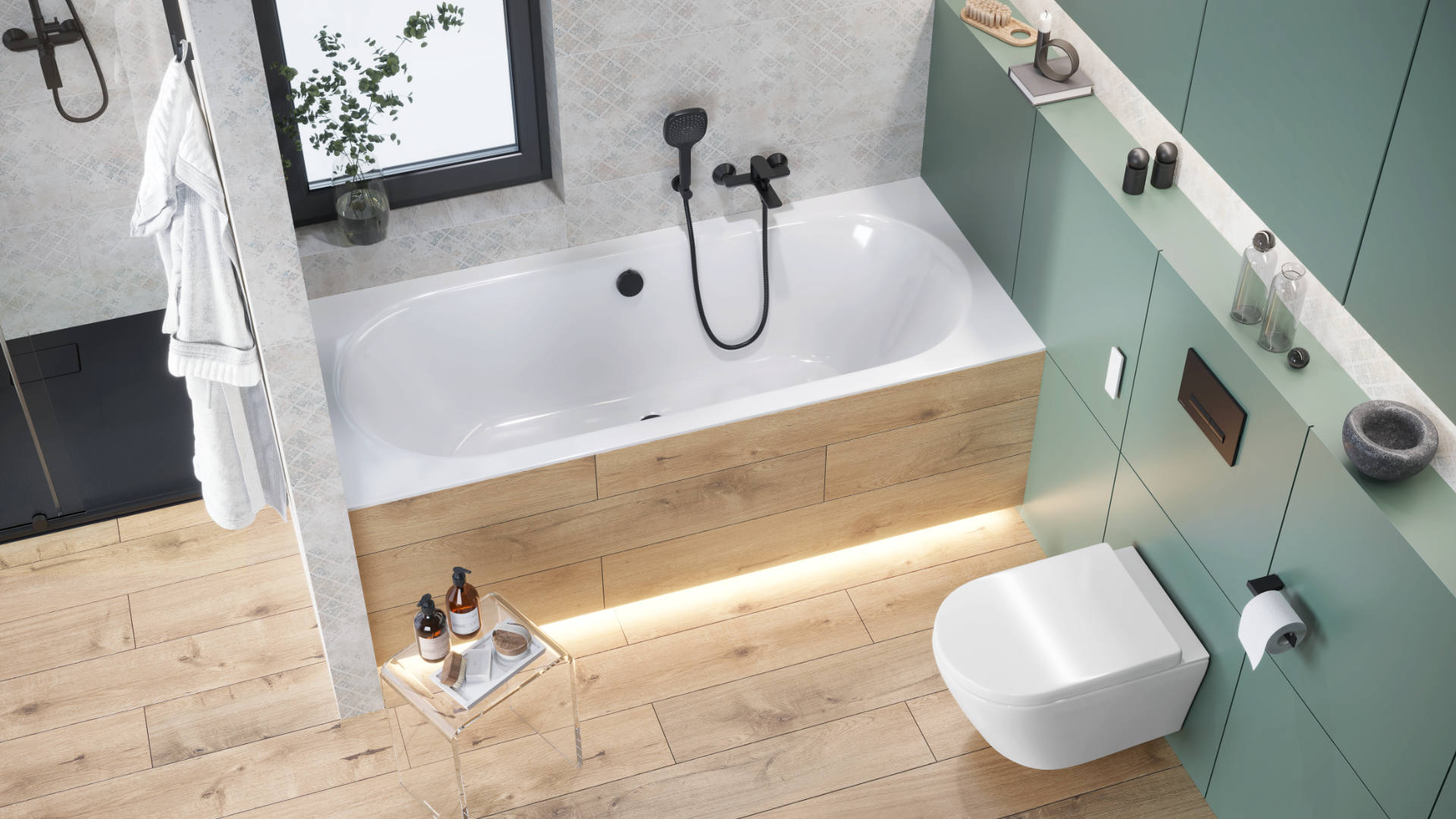 Simple 2.0 syfon wannowy automatyczny 57 cm