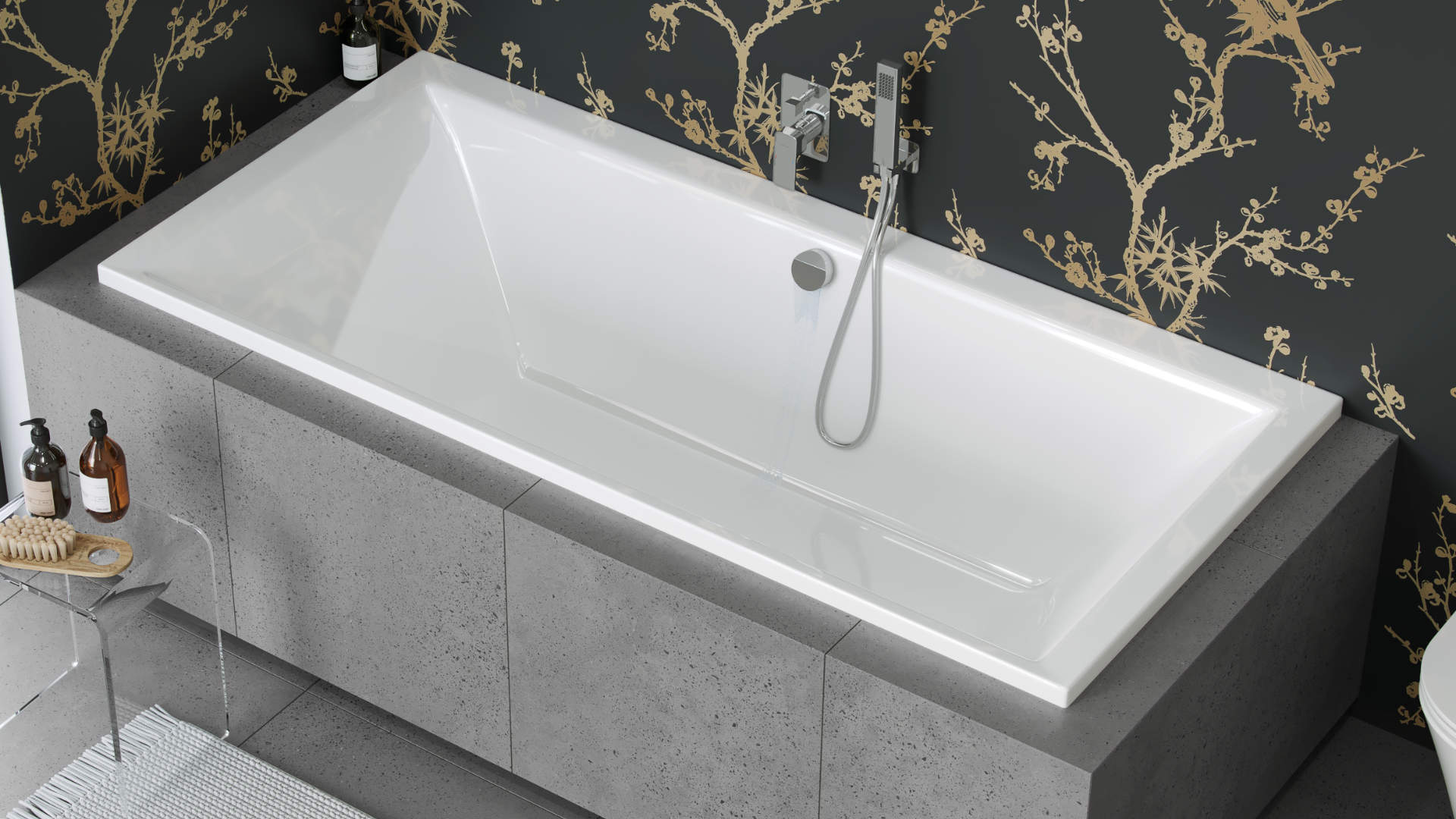 Hover Syfon wannowy z napełnianiem, chrom