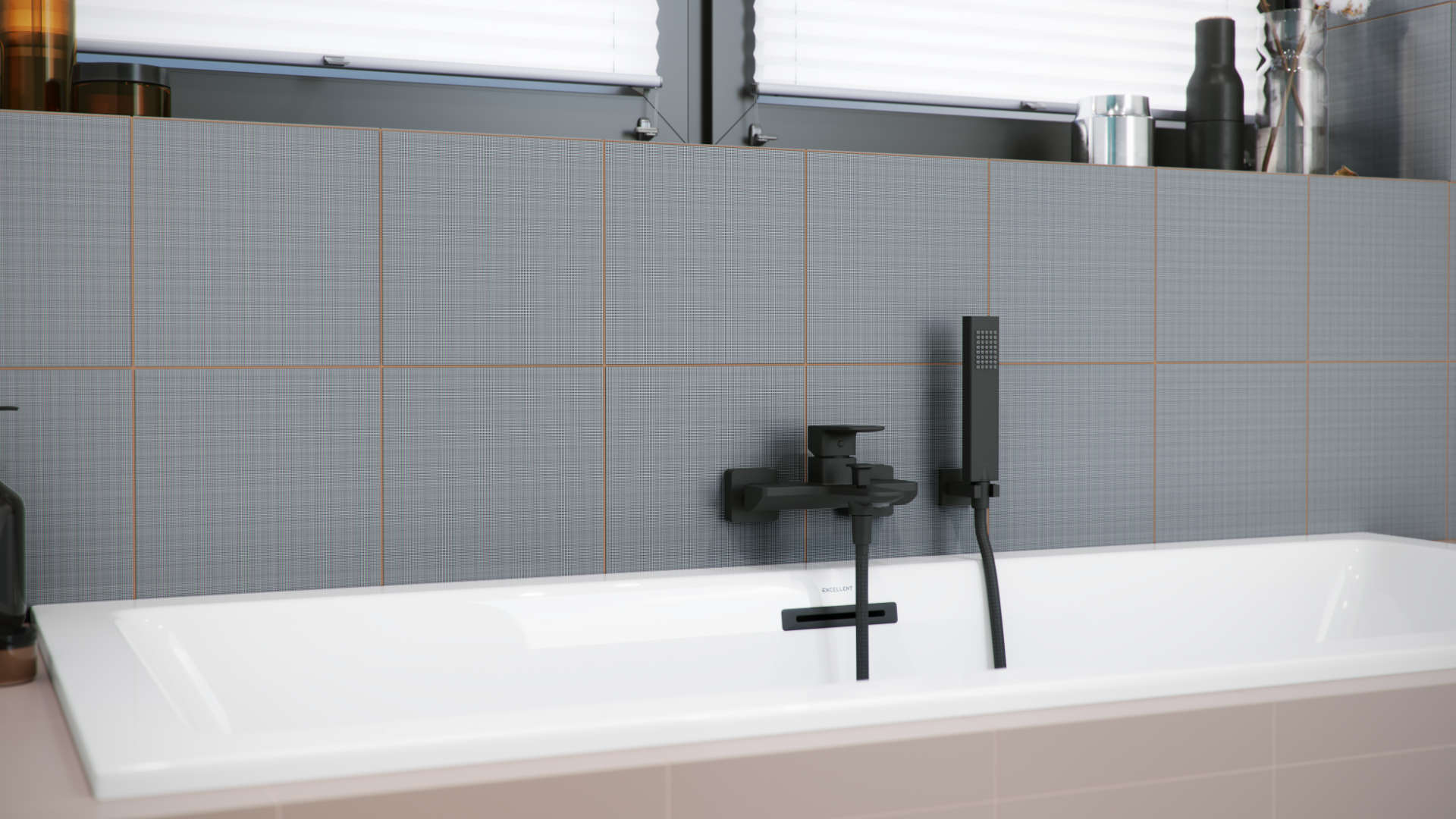 Keria bateria wannowo-prysznicowa, czarny mat