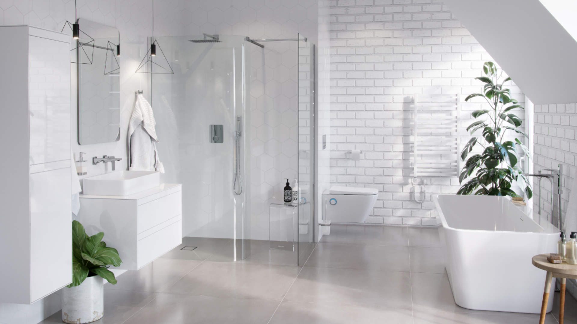 Keria bateria umywalkowa podtynkowa komplet, chrom