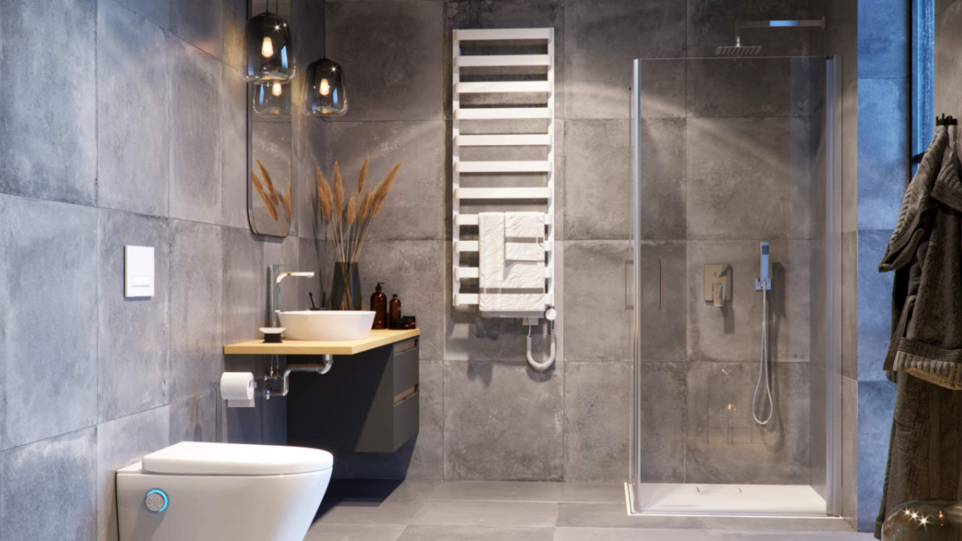 Keria zestaw prysznicowo-wannowy podtynkowy z deszczownicą 20x20 cm, 2 funkcyjny, chrom