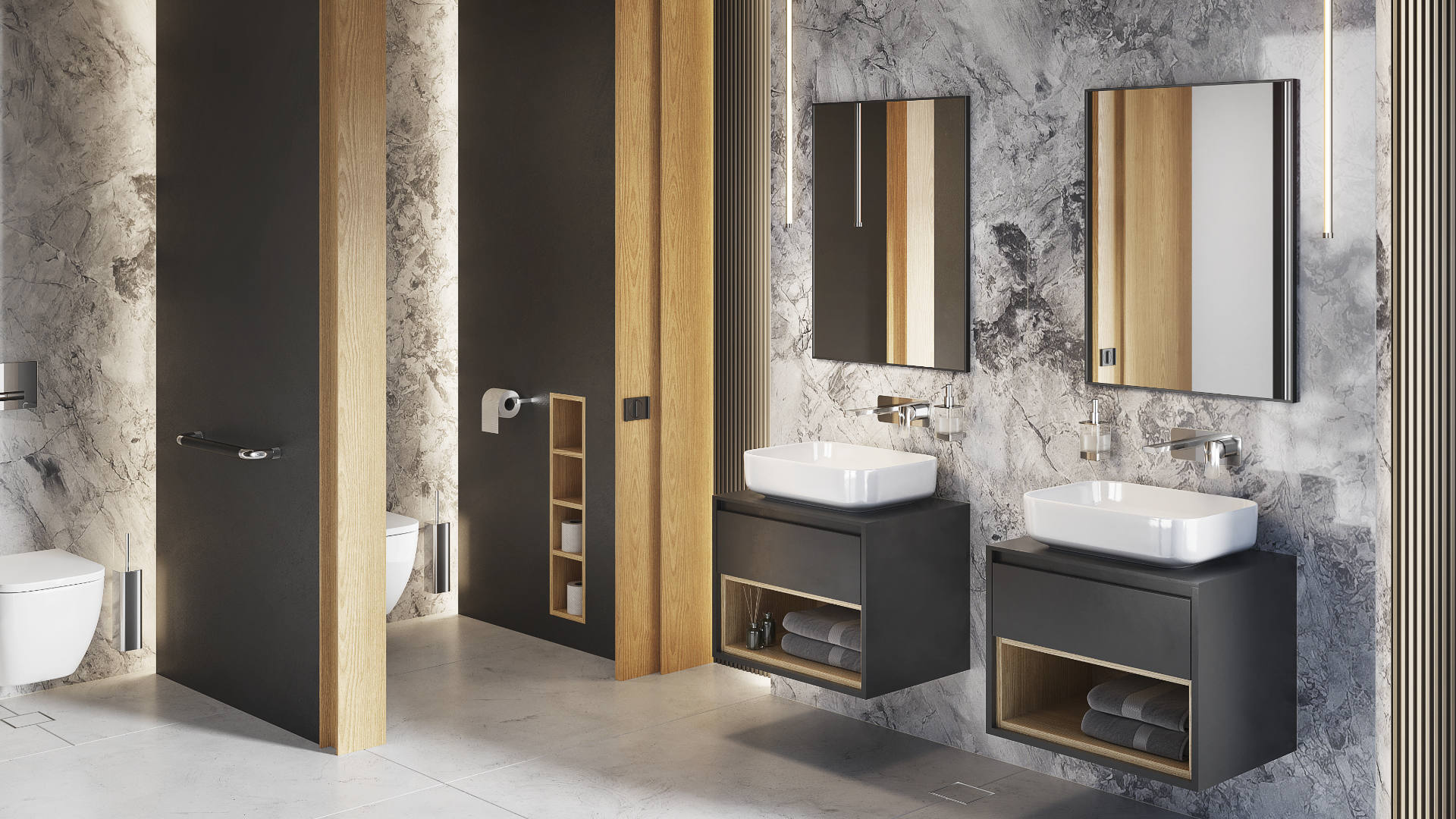 Riko szczotka wolnostojąca/do ściany, chrom