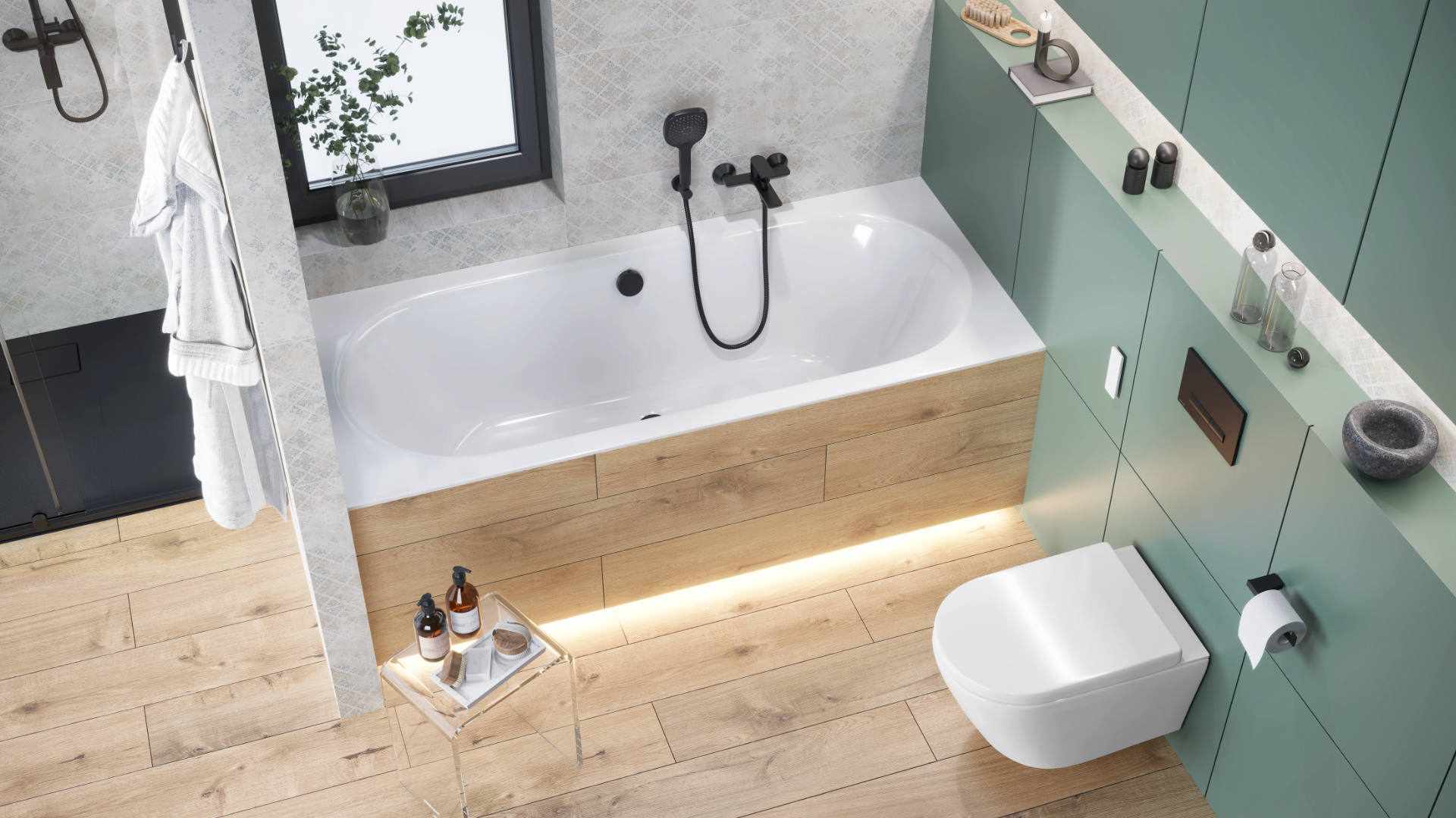 Simple 2.0 syfon wannowy automatyczny 57 cm