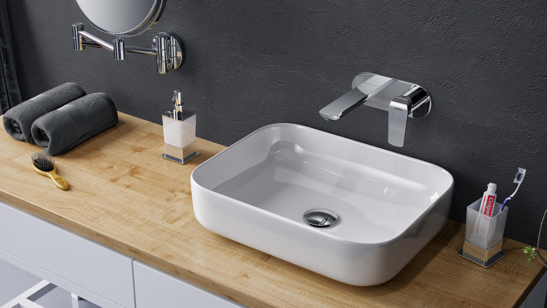 Riko dozownik do mydła w płynie stojący, chrom