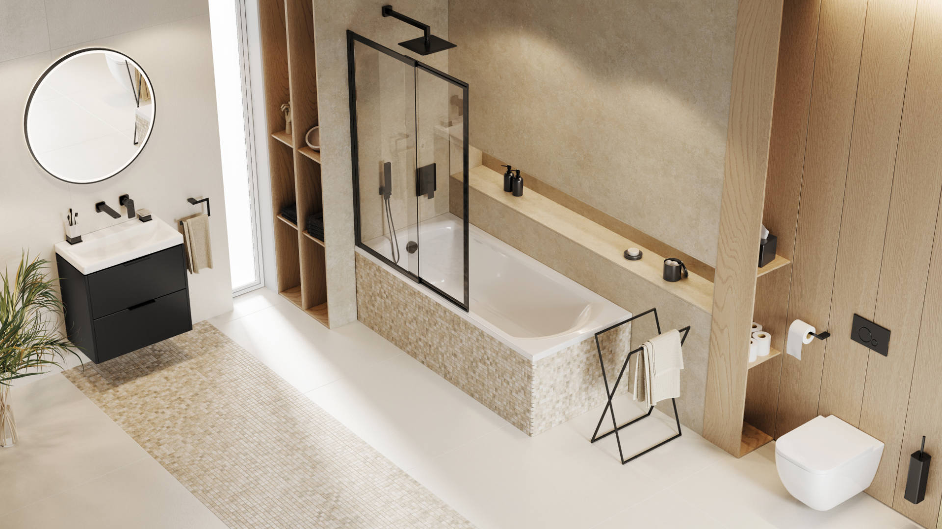 Ringo przycisk stelaża p/t Shiro czarny