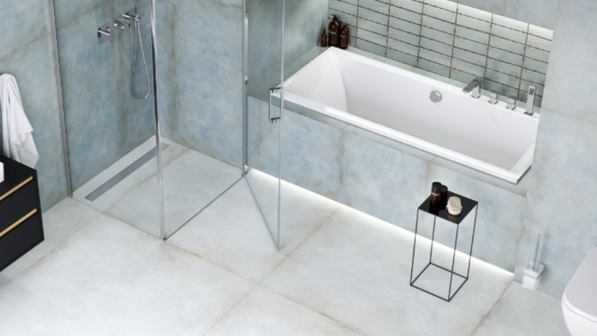 Stilio odpływ liniowy 60 cm z kołnierzem ruszt dekoracyjny, stal nierdzewna polerowana