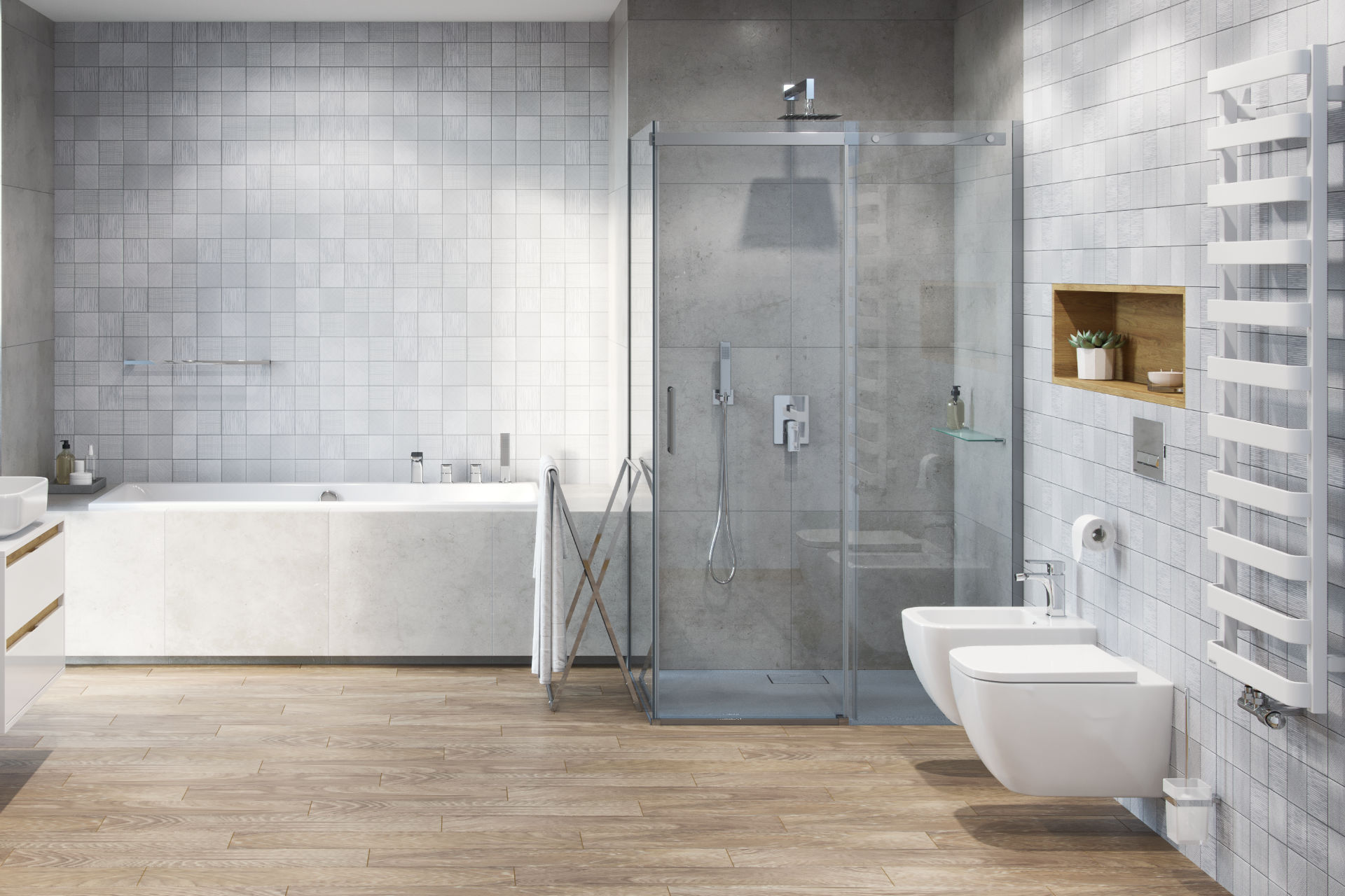 Brodzik LAVANO SLIM 90x80 Beton