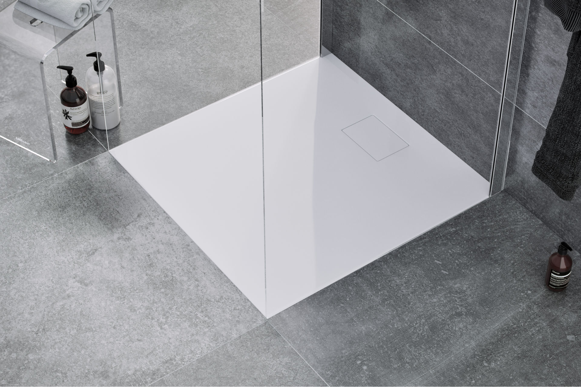 Zero Brodzik Kwadratowy 80X80 Niski