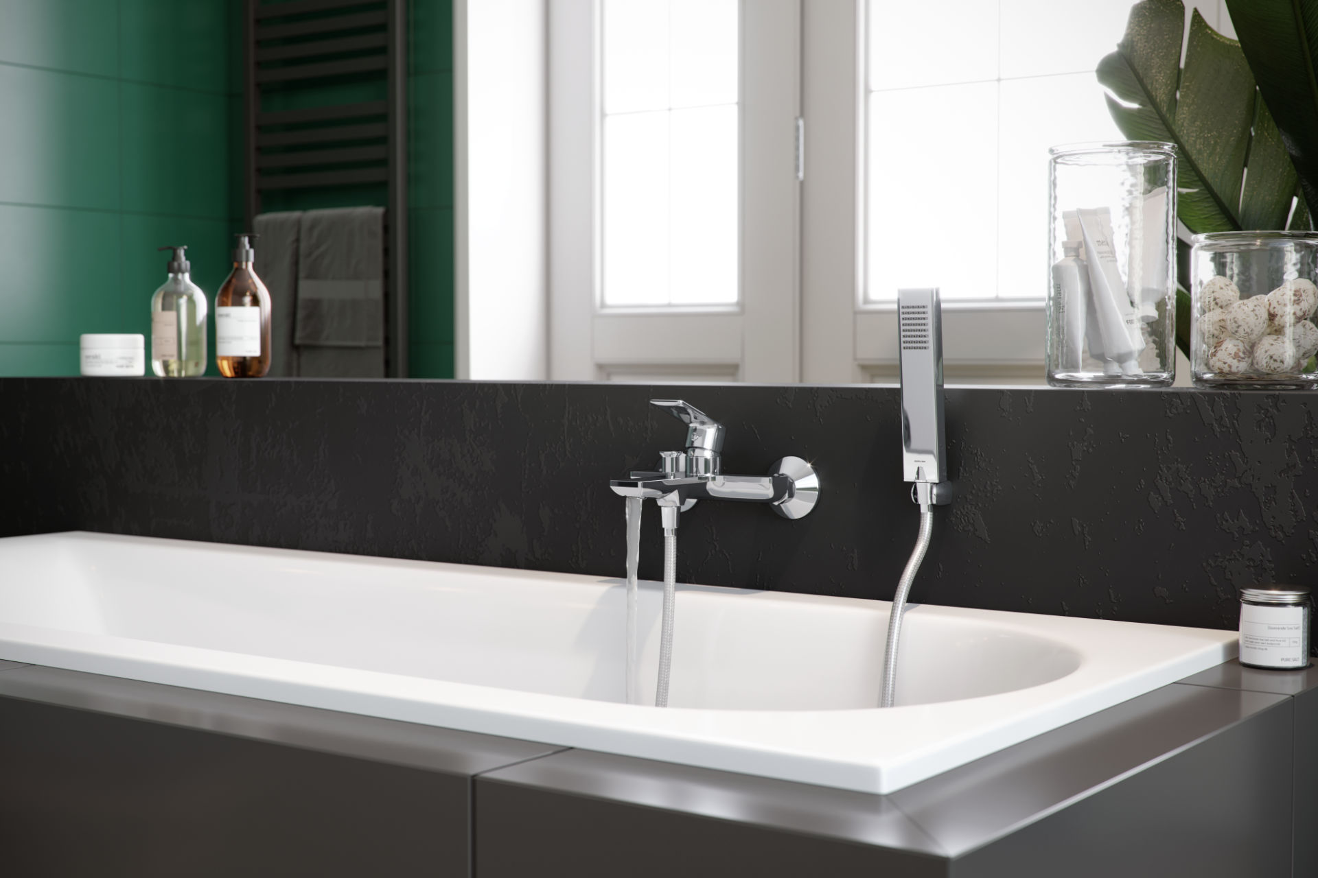 Aurum Slim wanna prostokątna 160x70 zestaw Glad