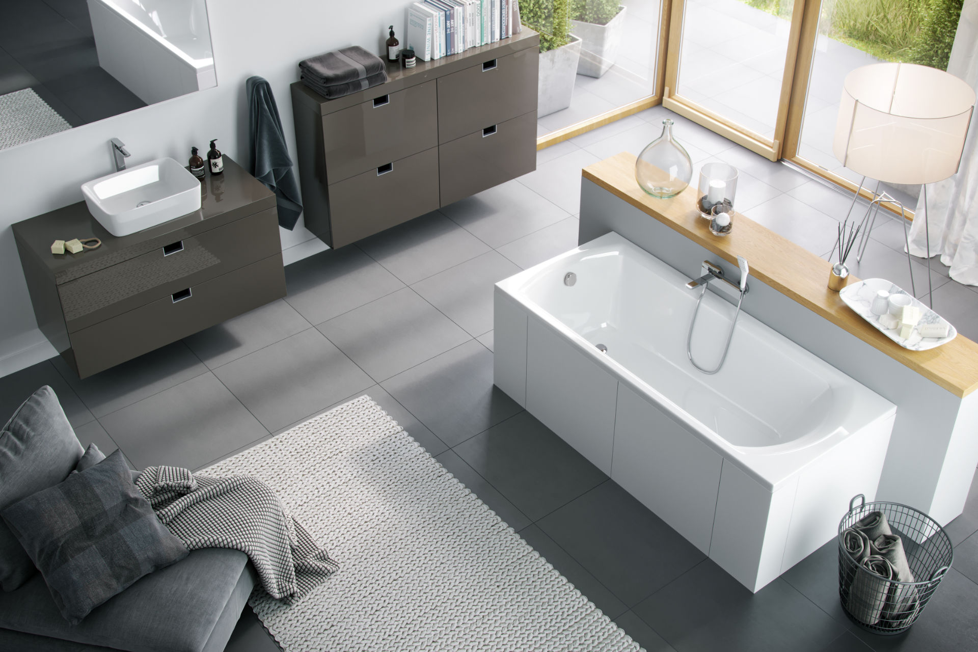 Wanna prostokątna Lamia Slim 150x75