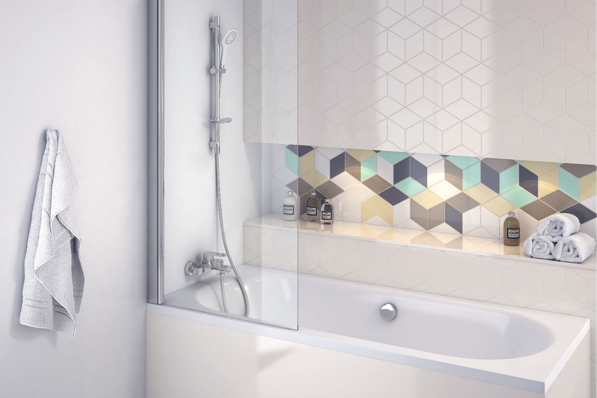 Oceana Slim wanna prostokątna 170x75 parawan