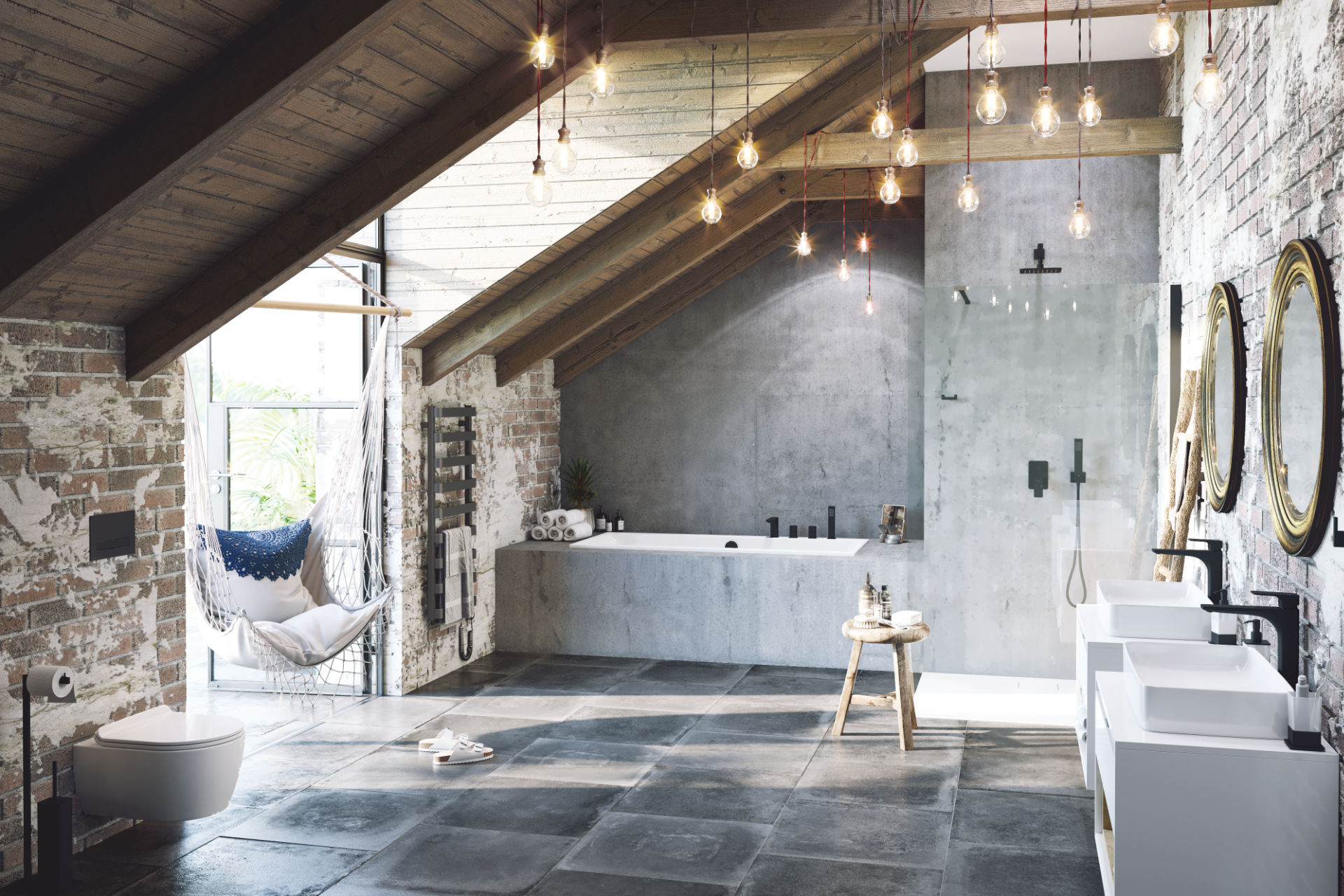 Pryzmat Slim wanna prostokątna 180X80 poddasze