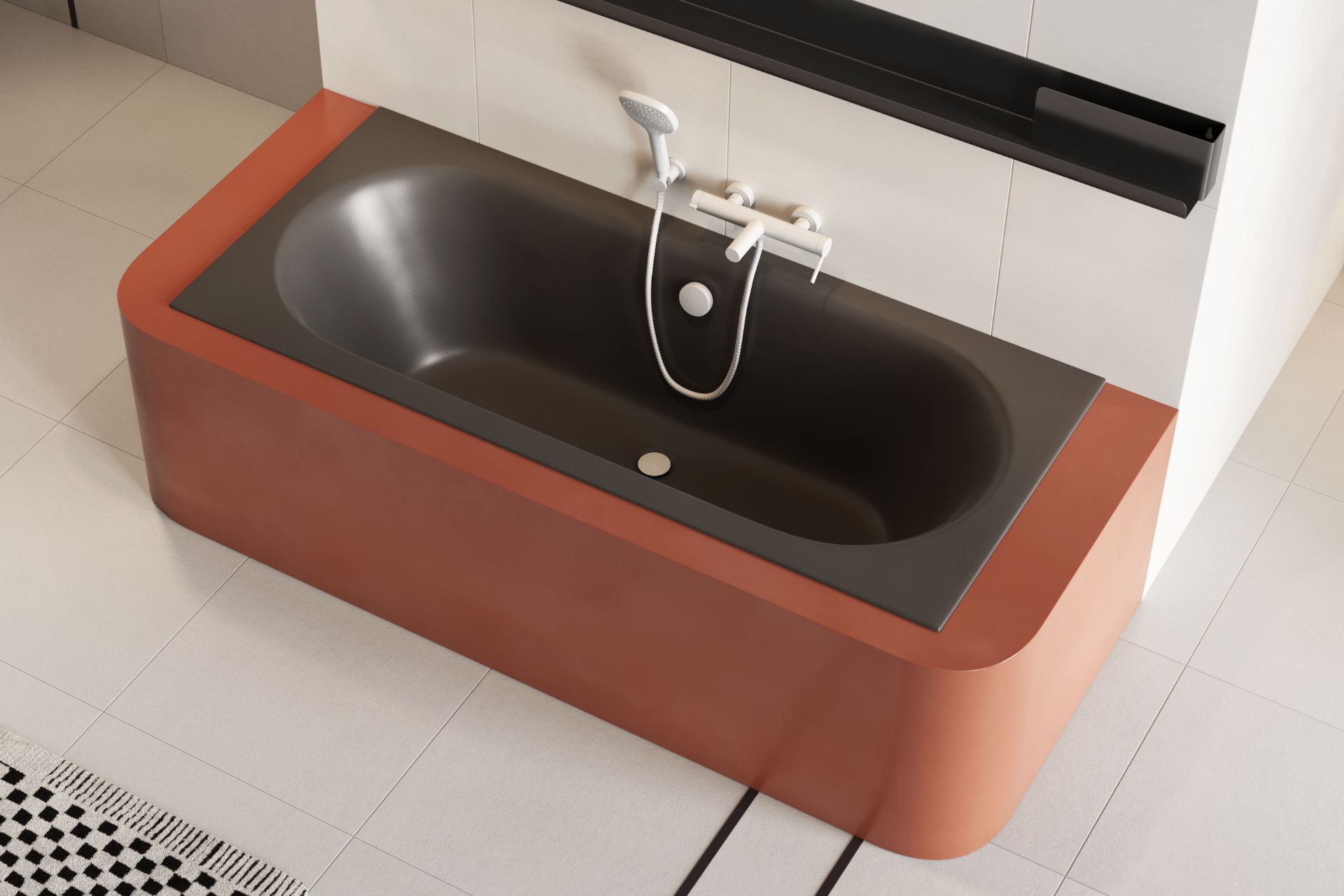 Wąż prysznicowy regular 150 cm, biały mat wiz