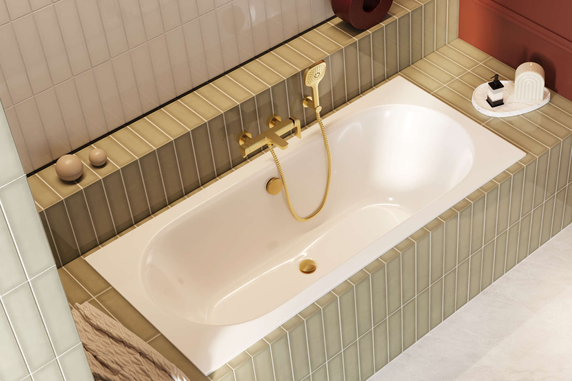 Wąż prysznicowy regular 150 cm, złoty szczotkowany