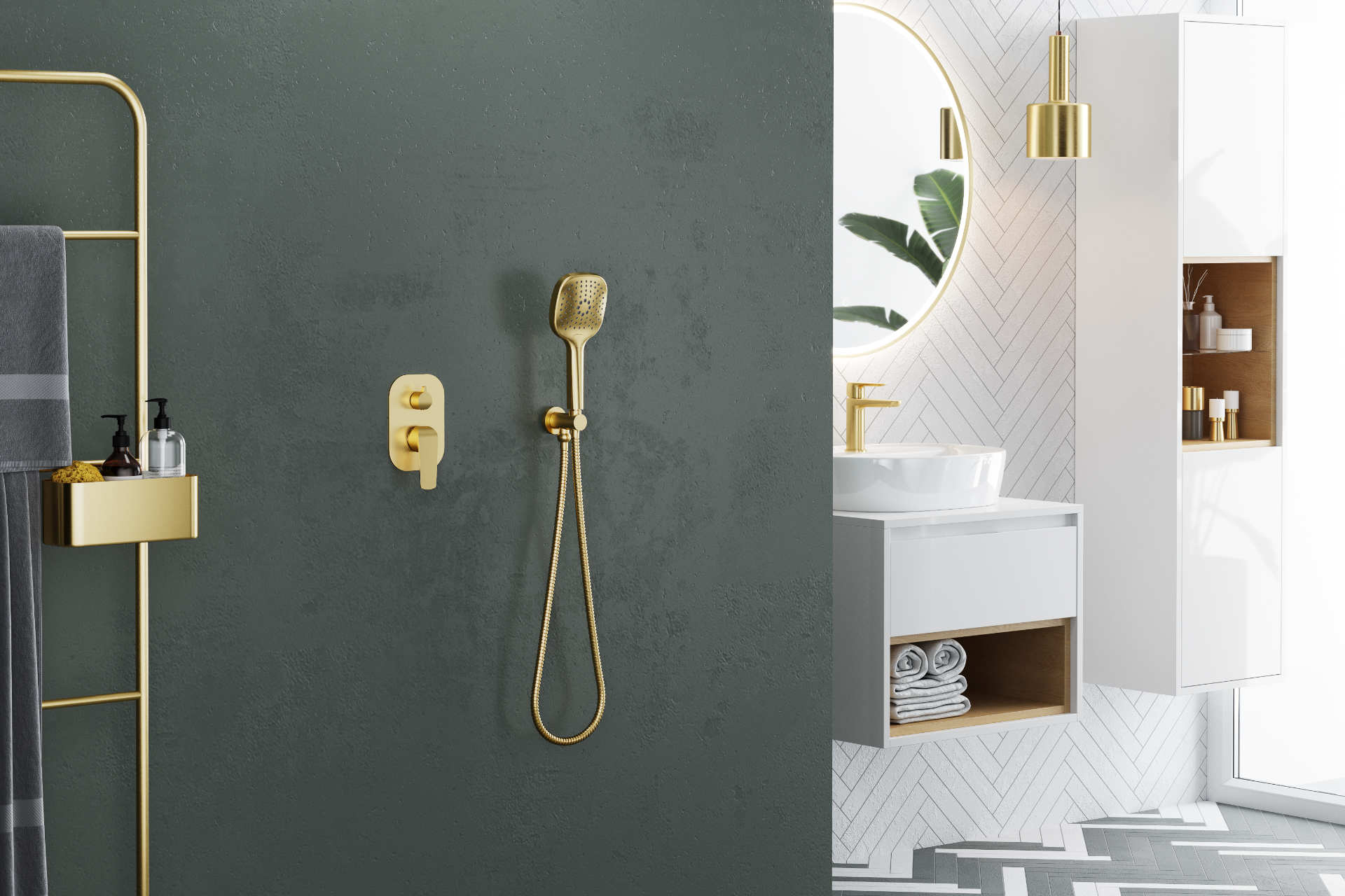 Wąż prysznicowy regular 150 cm, złoty szczotkowany