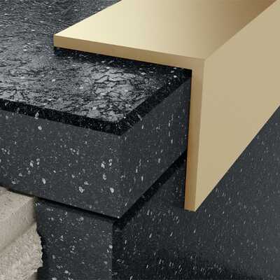 Profil V kątowy 20x20 mm, długość 250 cm aluminiowy, elektropoler złoty