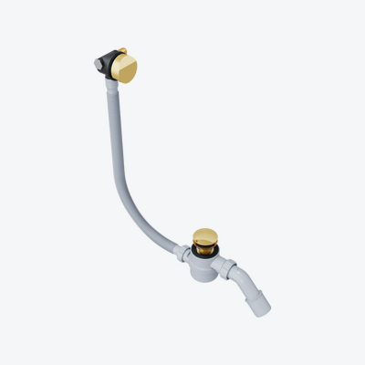 Hover Syfon wannowy z napełnianiem, złoty połysk