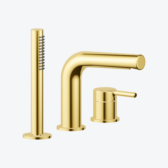 Pi bateria wannowa 3 otworowa, złoty połysk