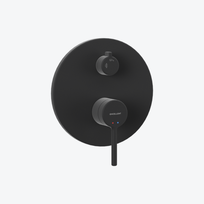 PI bateria prysznicowo-wannowa podtynkowa 2 funkcyjna, czarny mat