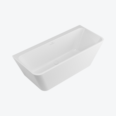 Lila 2.0 wanna prostokątna 170x75 cm przyścienna, biały połysk