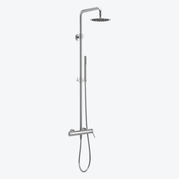 PI zestaw prysznicowy ścienny z deszczownicą 25 cm, chrom
