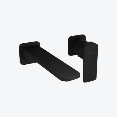 Keria bateria umywalkowa podtynkowa komplet, czarny mat