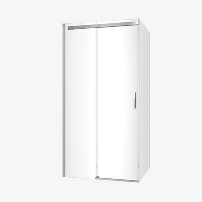 Rols kabina narożna 100x90 cm z drzwiami przesuwnymi 100 cm, powłoka Clean Control, chrom