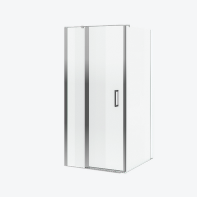 Mazo kabina narożna 90x90 cm, drzwi wahadłowe, ścianka boczna 90 cm, Clean Control, chrom