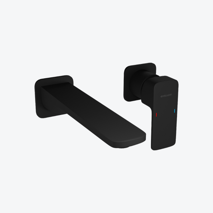 Keria bateria umywalkowa podtynkowa komplet, czarny mat