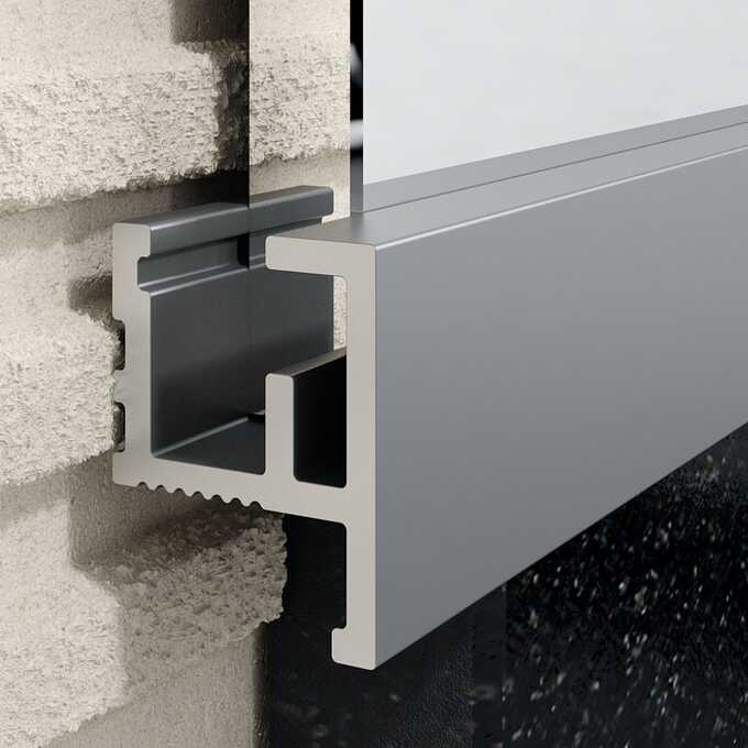 Profil LQ płaski do luster, 9,5 / 12 mm długość 265 cm, aluminiowy, anodowany srebrny