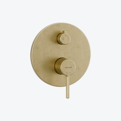 PI bateria prysznicowo-wannowa podtynkowa 2 funkcyjna, złoty szczotkowany