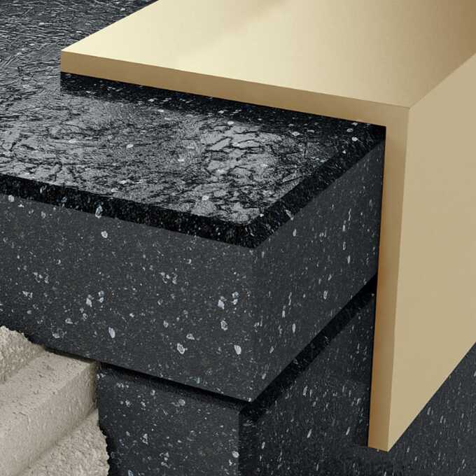 Profil V kątowy 30x30 mm, długość 250 cm aluminiowy, elektropoler złoty